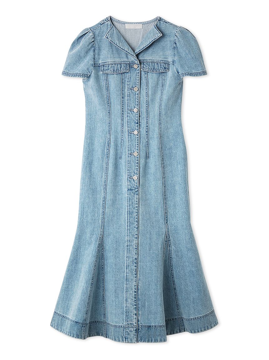 洗える】マーメイドデニムワンピース(デイリーワンピース)｜DRESS