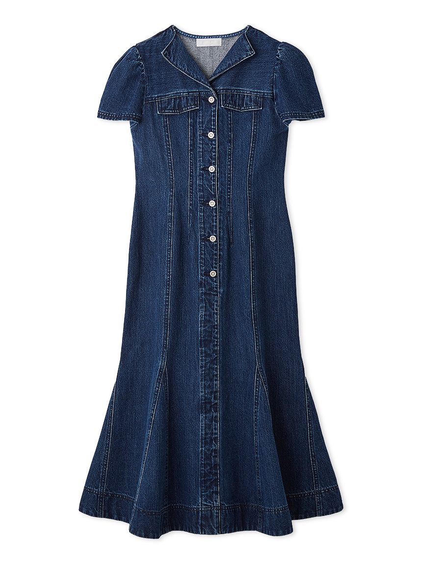 洗える】マーメイドデニムワンピース(デイリーワンピース)｜DRESS