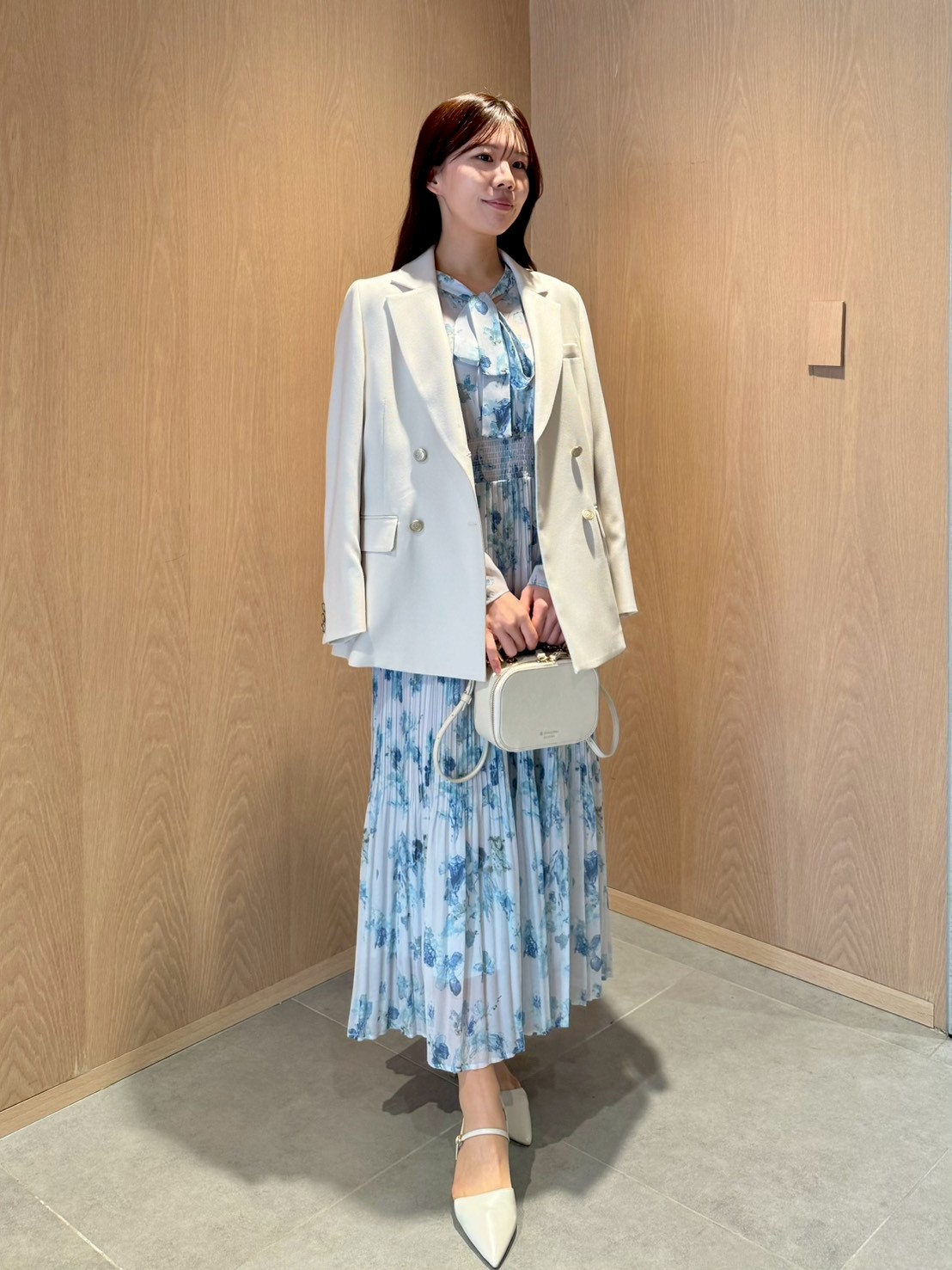 マーブルフラワープリントワンピース(デイリーワンピース)｜DRESS