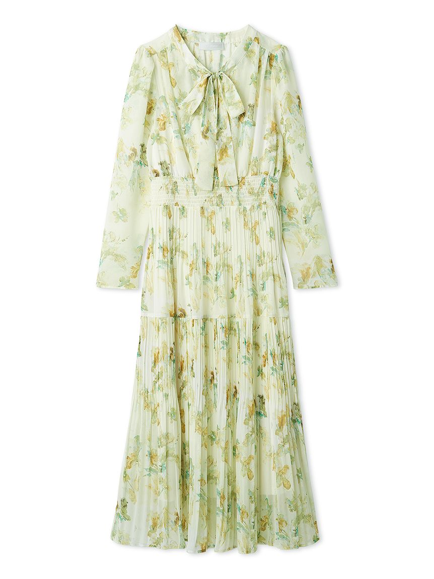 マーブルフラワープリントワンピース(デイリーワンピース)｜DRESS