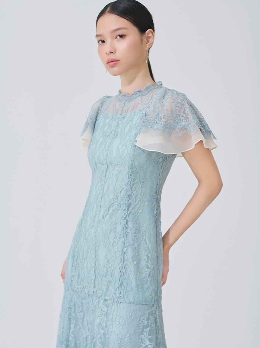 フレアスリーブレースマーメイドドレス(オケージョンドレス)｜DRESS