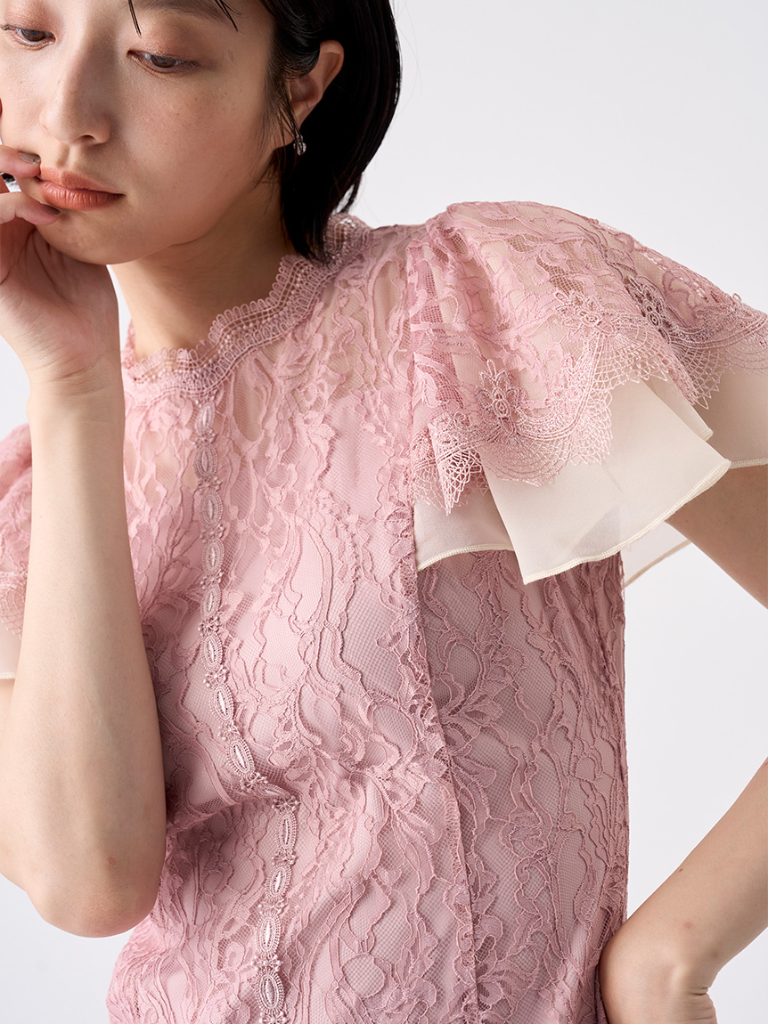 フレアスリーブレースマーメイドドレス(オケージョンドレス)｜DRESS