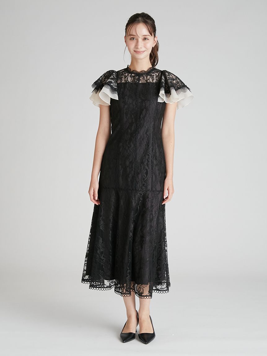 フレアスリーブレースマーメイドドレス(オケージョンドレス)｜DRESS