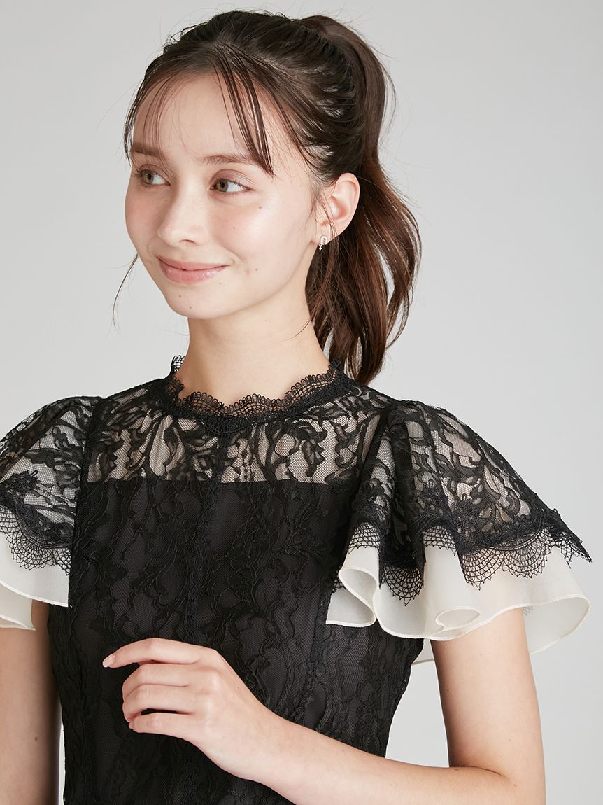 フレアスリーブレースマーメイドドレス(オケージョンドレス)｜DRESS