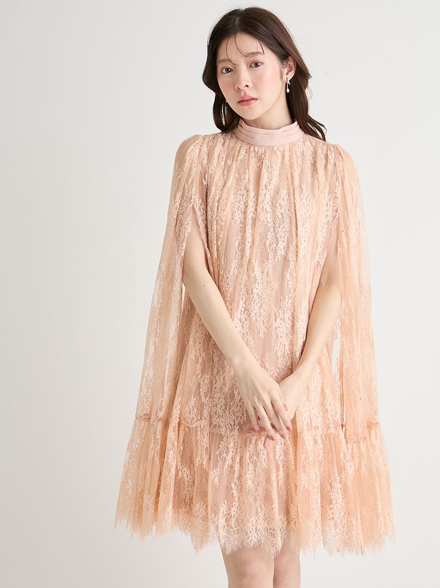 バックリボンレースケープドレス(オケージョンドレス)｜DRESS（ドレス