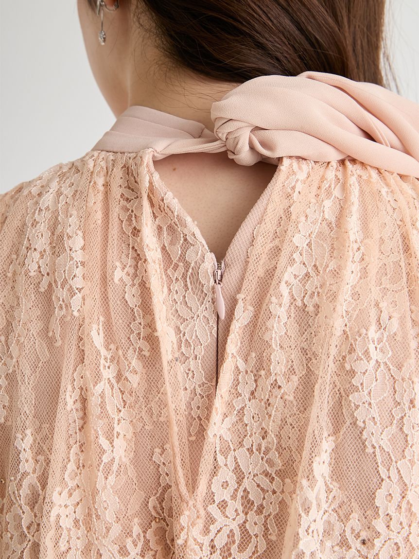バックリボンレースケープドレス(オケージョンドレス)｜DRESS（ドレス