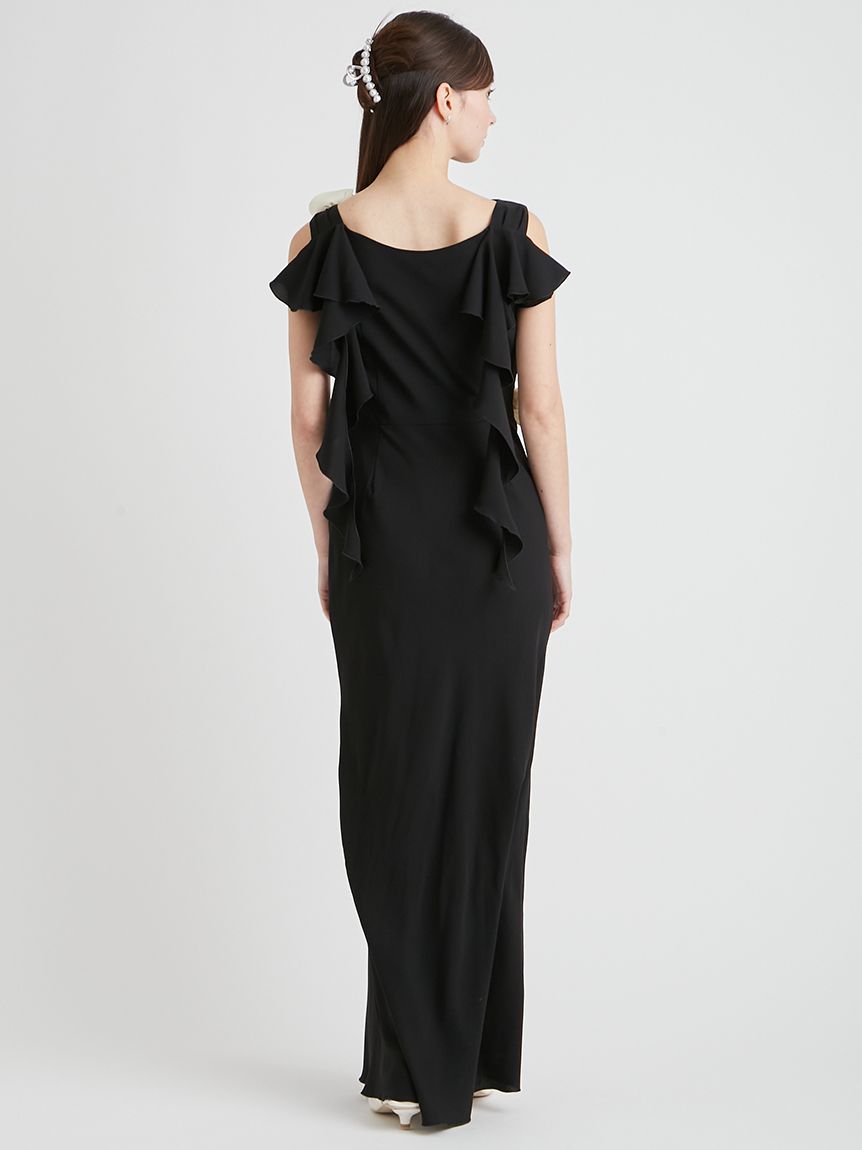 フローラルドレープマキシドレス(オケージョンドレス)｜DRESS（ドレス