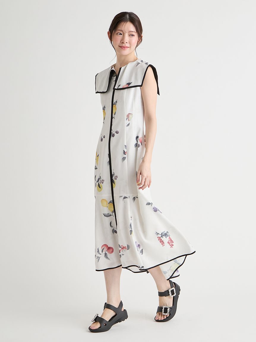 洗える】フルーツプリントワンピース(デイリーワンピース)｜DRESS