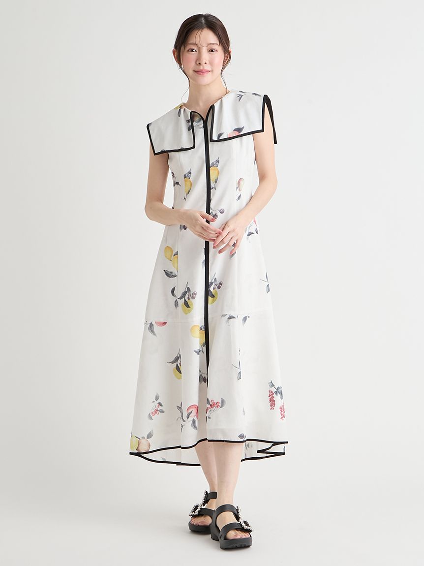 洗える】フルーツプリントワンピース(デイリーワンピース)｜DRESS