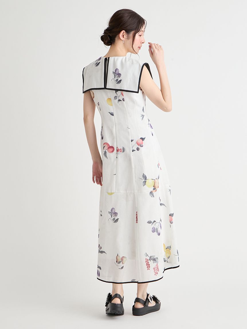 洗える】フルーツプリントワンピース(デイリーワンピース)｜DRESS