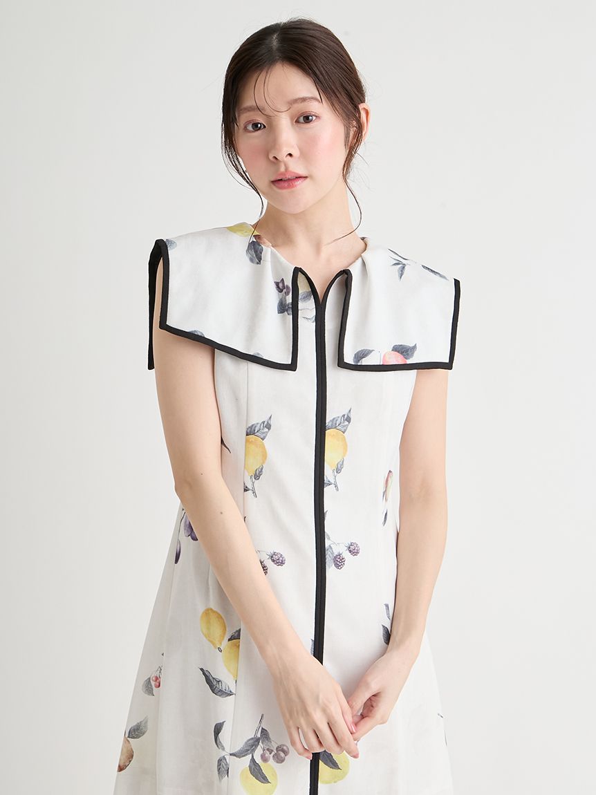 セルフォード♡ 【洗える】フルーツプリントワンピース 36 洗える】フルーツプリントワンピース(デイリーワンピース)｜DRESS