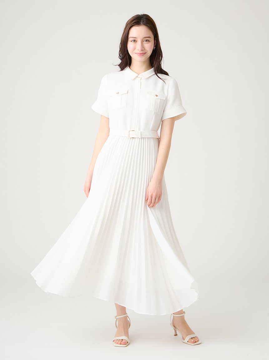 洗える】カラミサファリワンピース(デイリーワンピース)｜DRESS