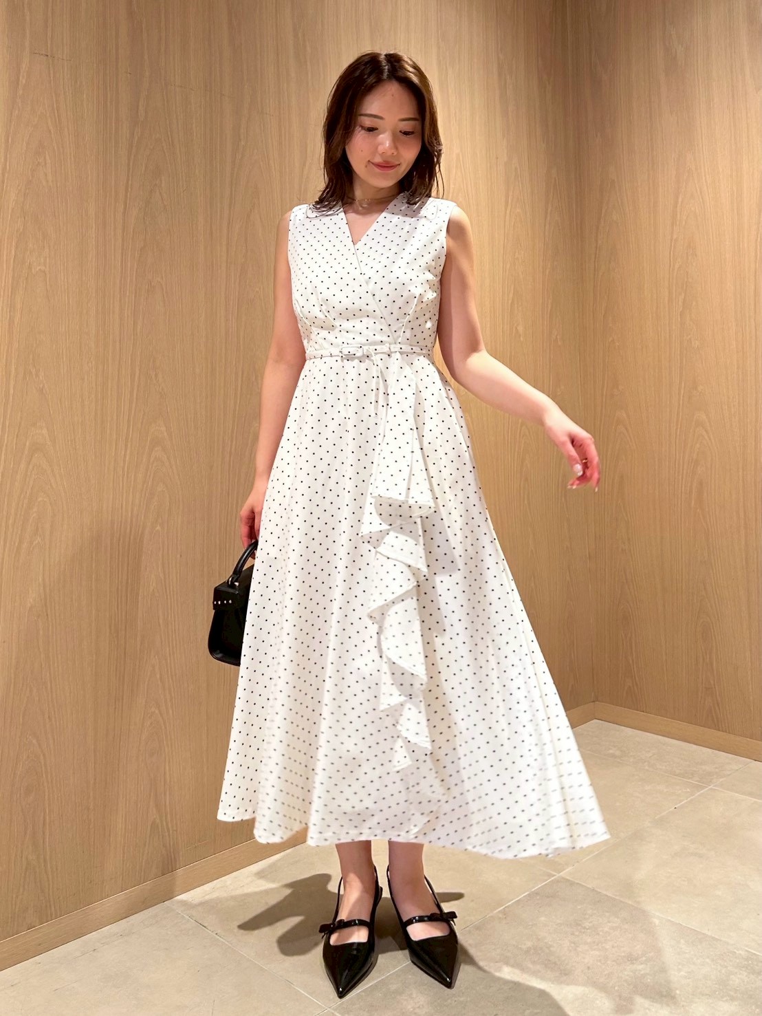 洗える】カシュクールラッフルワンピース(デイリーワンピース)｜DRESS