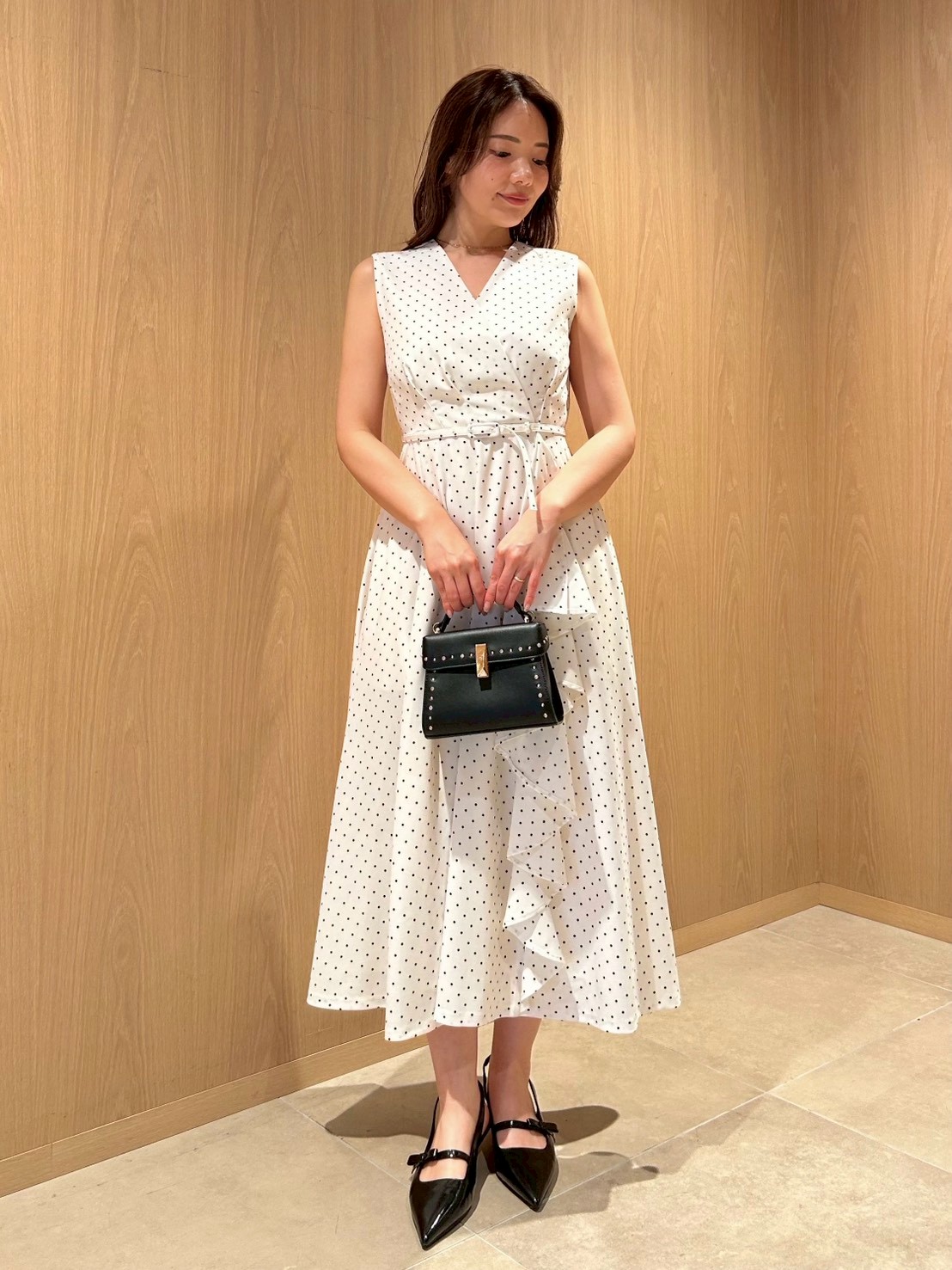 洗える】カシュクールラッフルワンピース(デイリーワンピース)｜DRESS