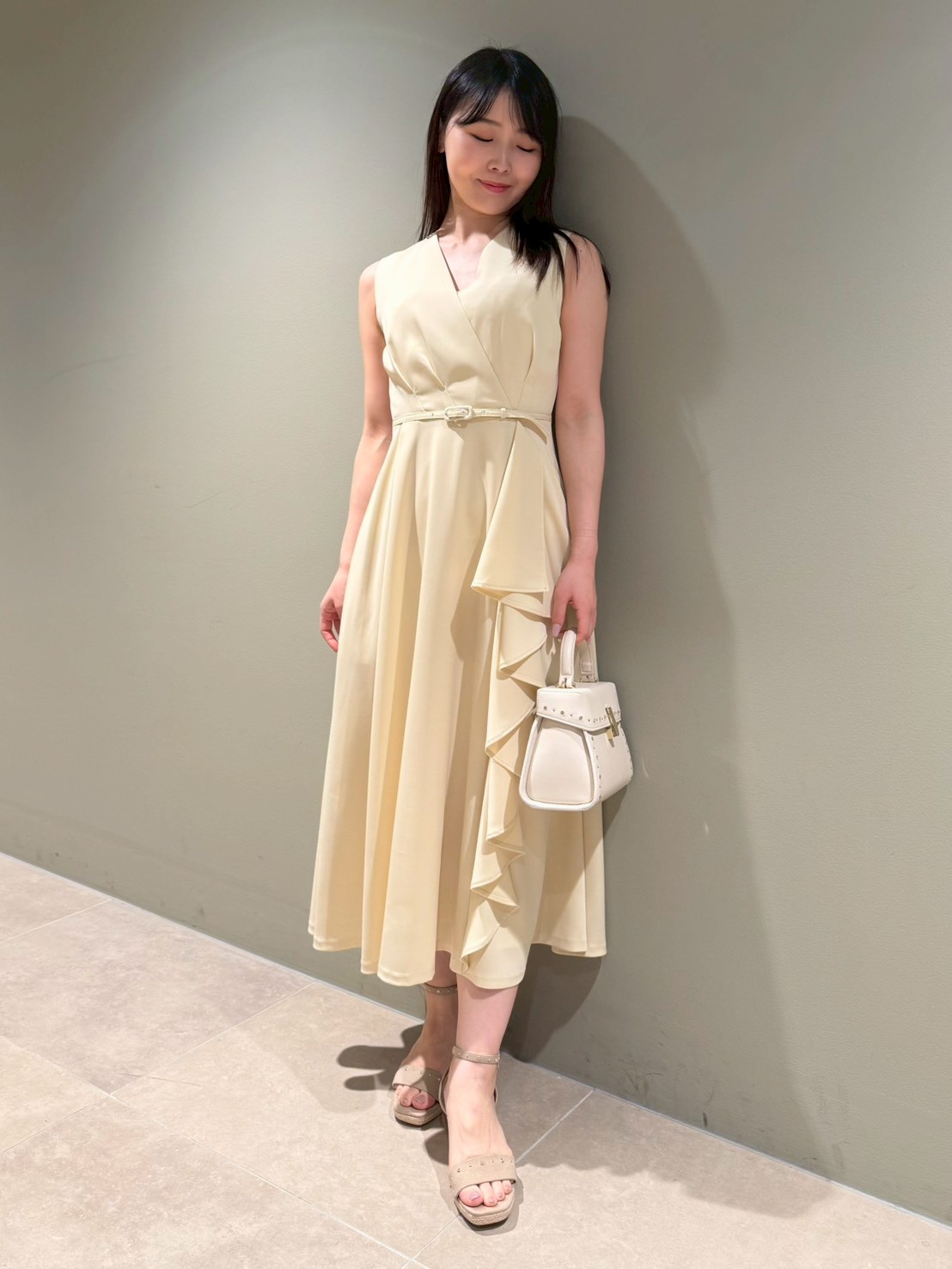洗える】カシュクールラッフルワンピース(デイリーワンピース)｜DRESS