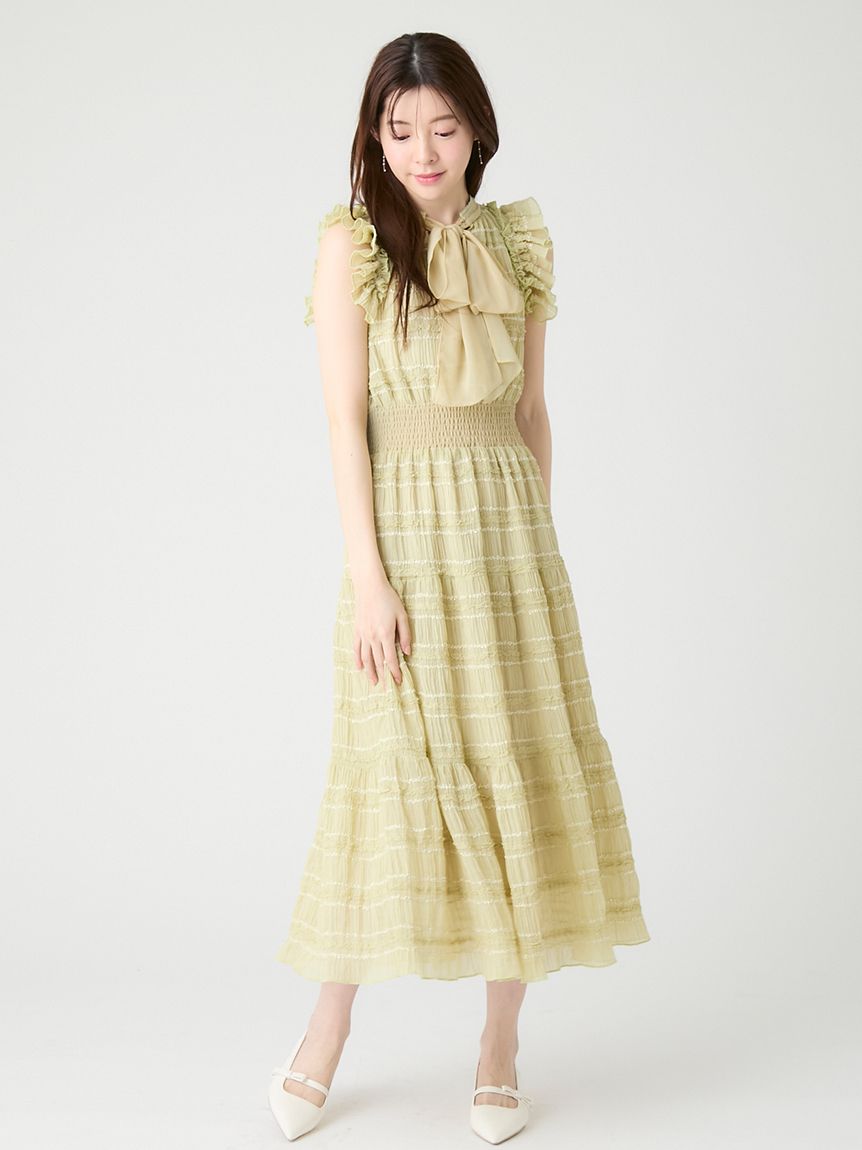 接触冷感】フリルシフォンワンピース(デイリーワンピース)｜DRESS