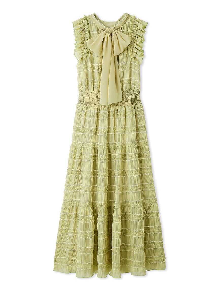 接触冷感】フリルシフォンワンピース(デイリーワンピース)|DRESS 接触冷感】フリルシフォンワンピース(デイリーワンピース)|DRESS