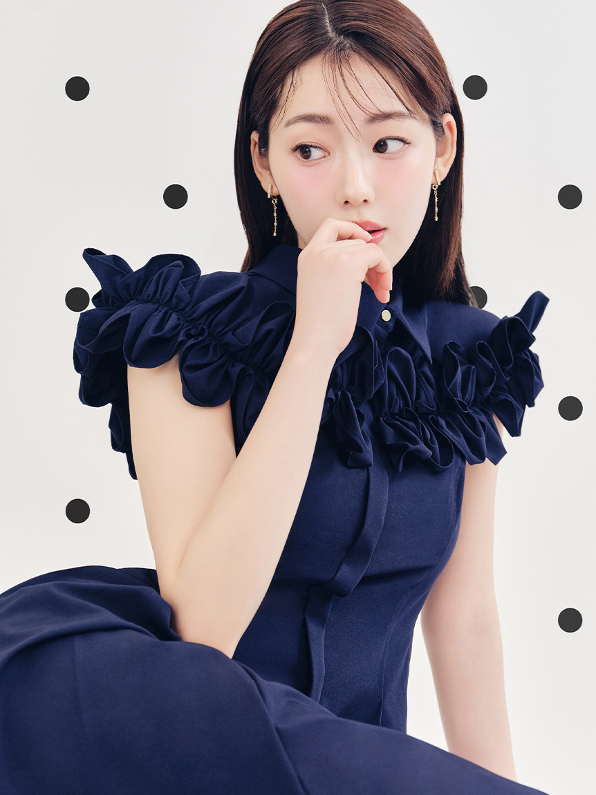 フリルヨークシャツワンピース(デイリーワンピース)｜DRESS（ドレス