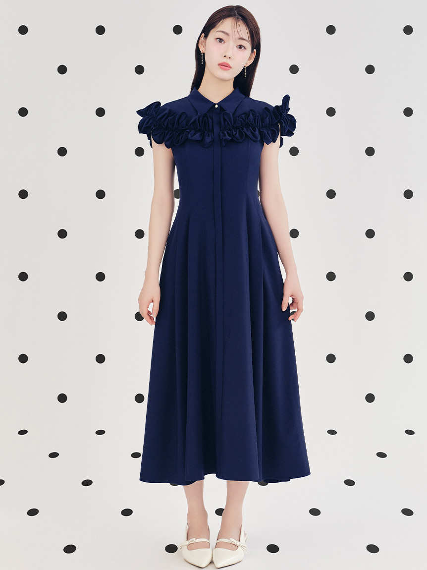 フリルヨークシャツワンピース(デイリーワンピース)｜DRESS（ドレス