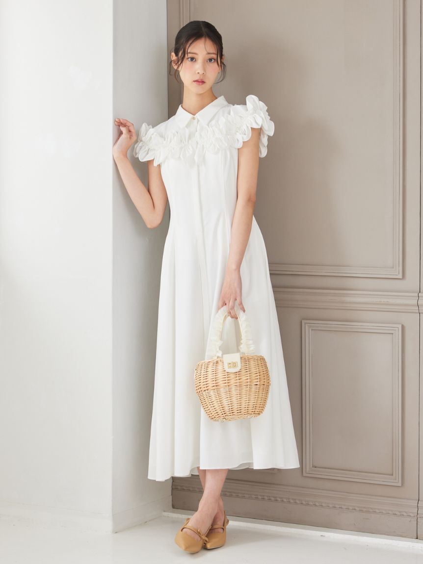フリルヨークシャツワンピース(デイリーワンピース)｜DRESS（ドレス