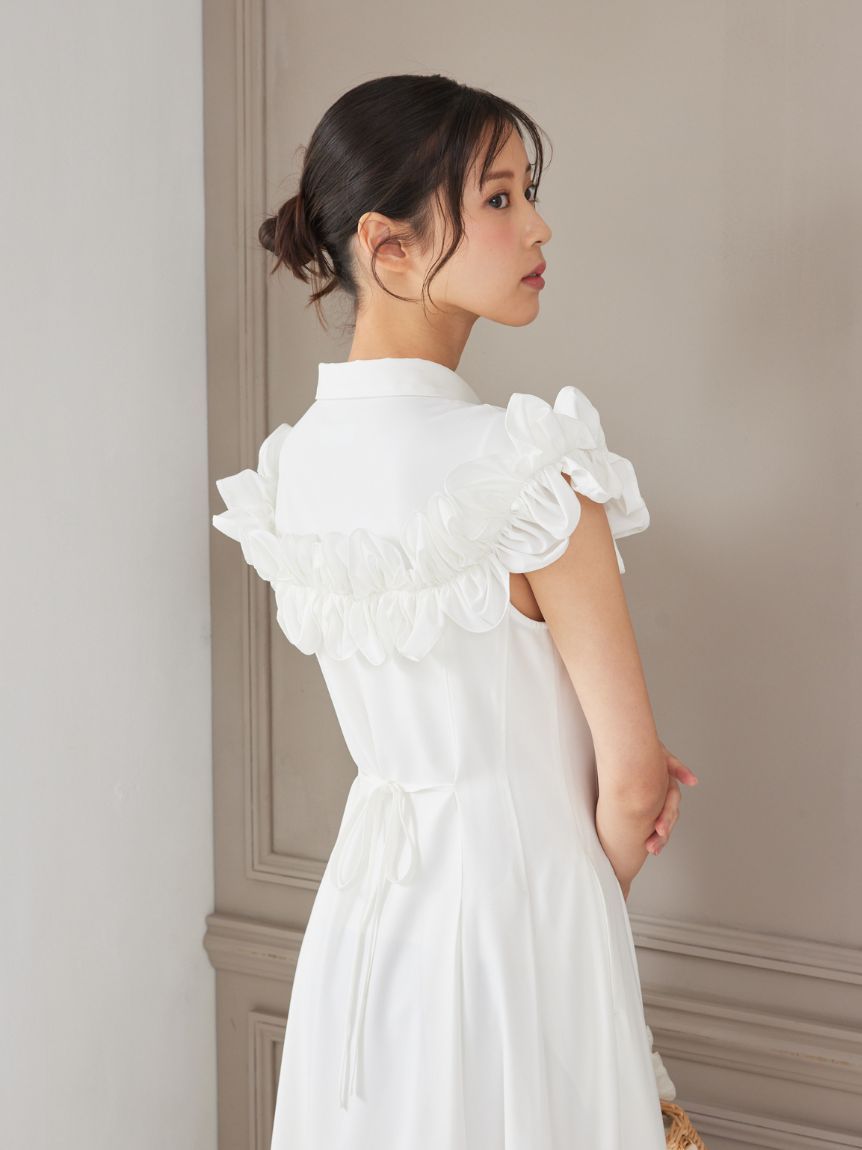 フリルヨークシャツワンピース(デイリーワンピース)｜DRESS（ドレス