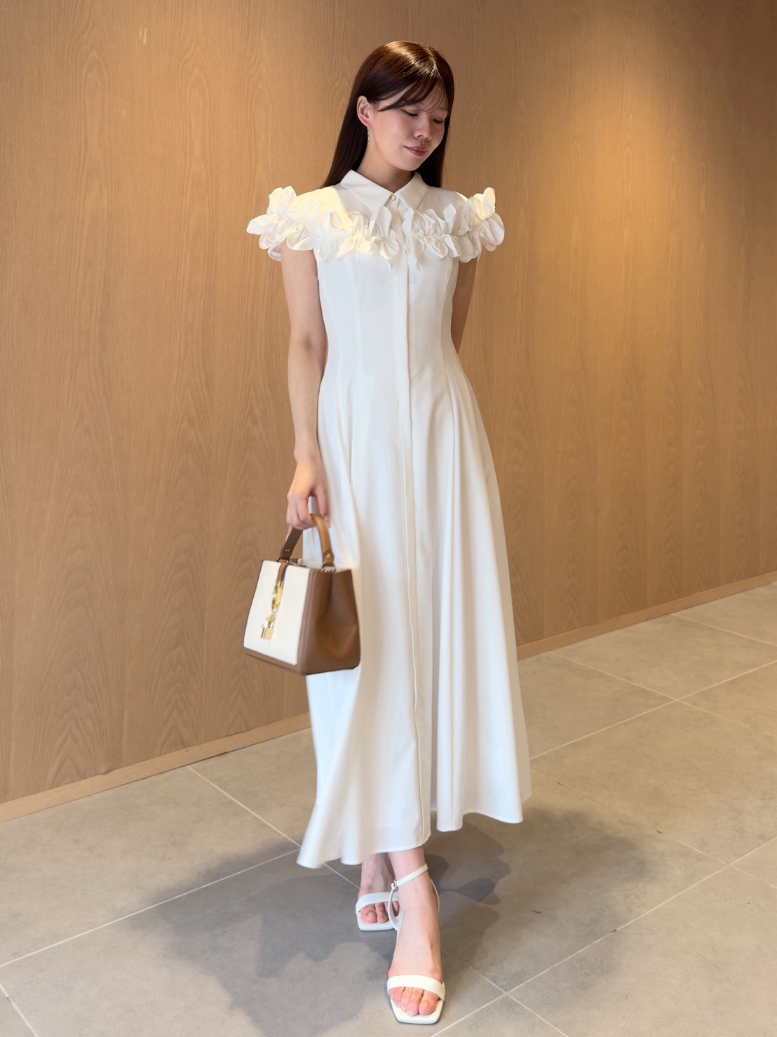 フリルヨークシャツワンピース(デイリーワンピース)｜DRESS（ドレス
