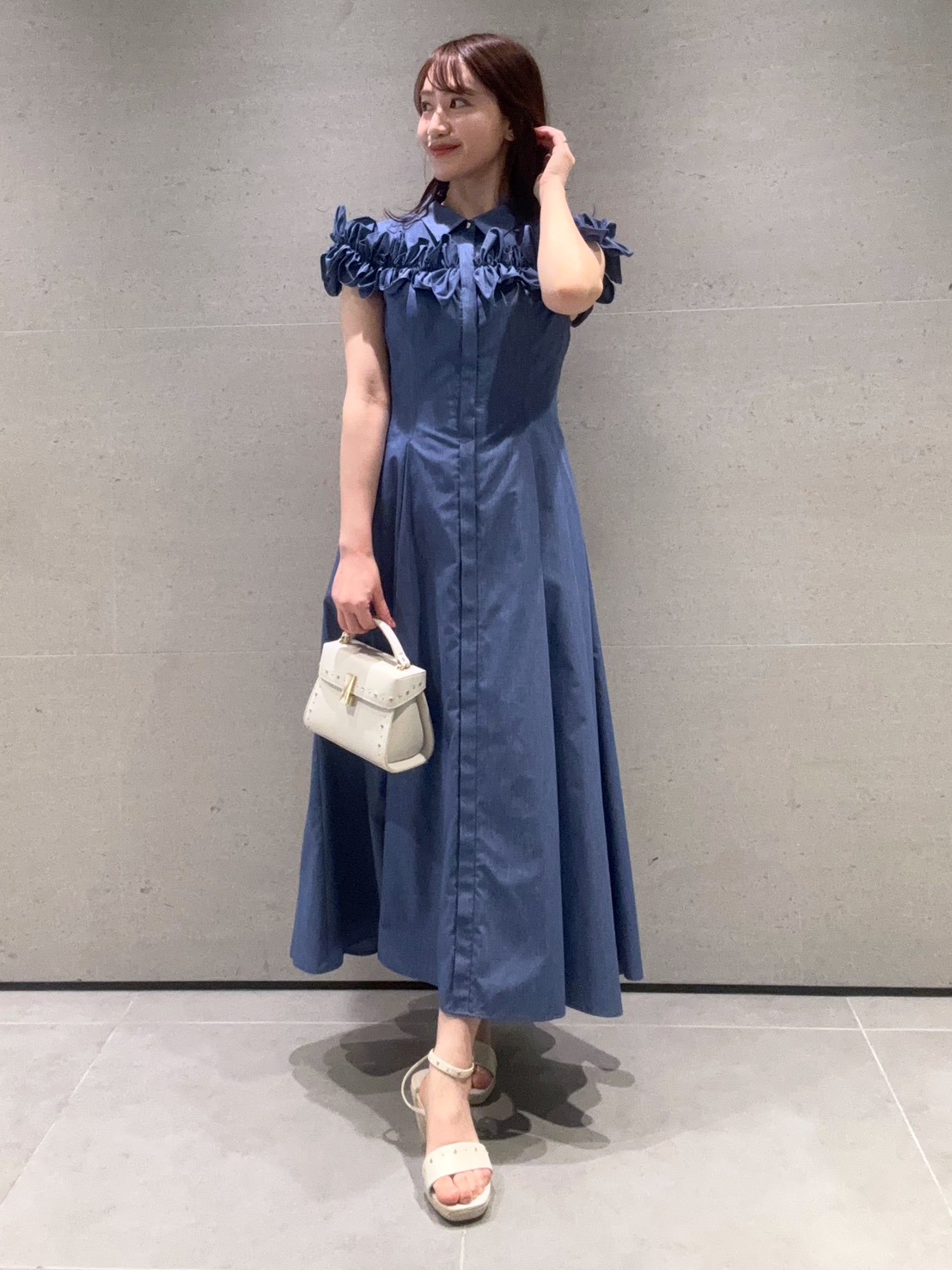 フリルヨークシャツワンピース(デイリーワンピース)｜DRESS（ドレス