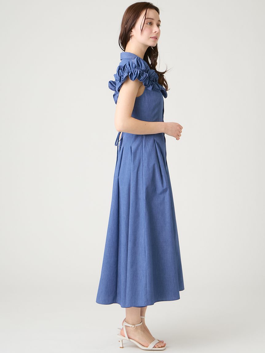 フリルヨークシャツワンピース(デイリーワンピース)｜DRESS（ドレス