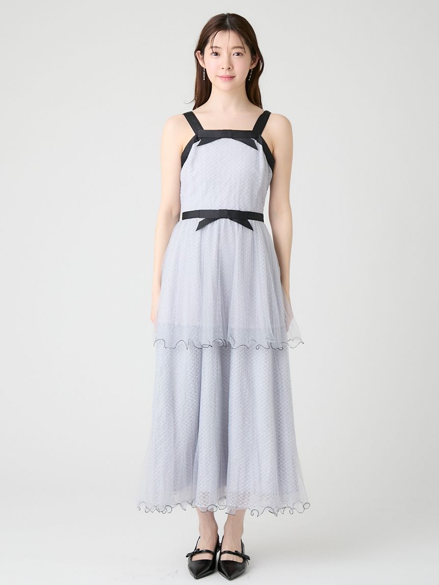 チュールティアードロングドレス(オケージョンドレス)｜DRESS（ドレス