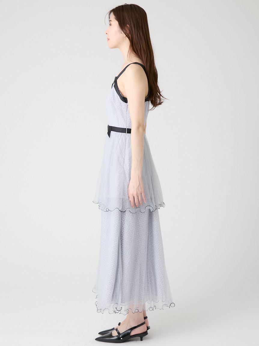 チュールティアードロングドレス(オケージョンドレス)｜DRESS（ドレス