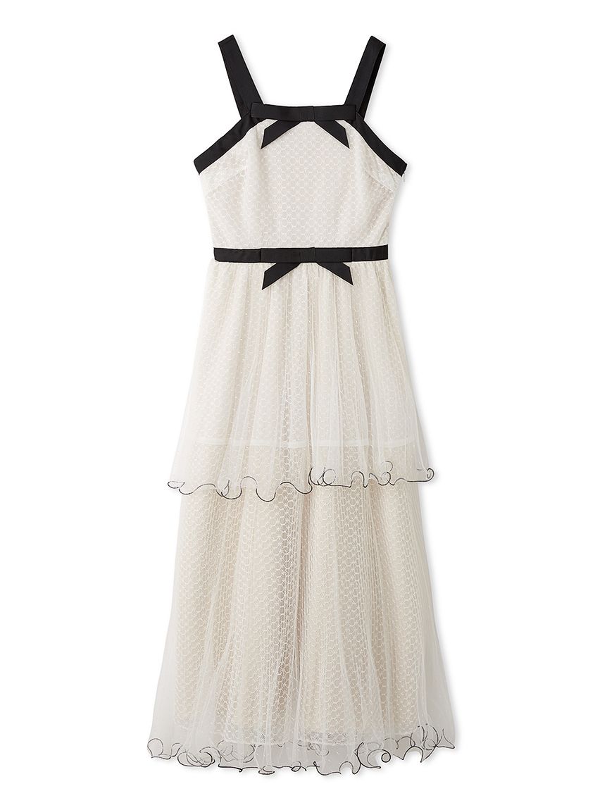 チュールティアードロングドレス(オケージョンドレス)｜DRESS（ドレス