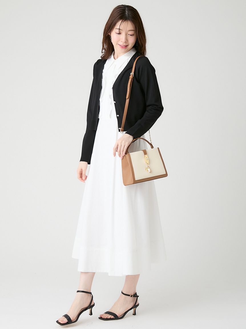 フロントフリルデザインシャツワンピース(デイリーワンピース)｜DRESS