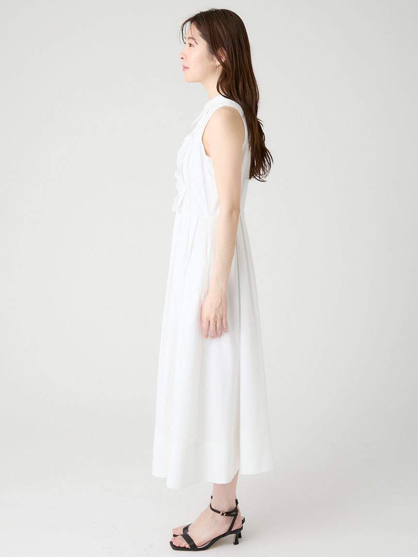 フロントフリルデザインシャツワンピース(デイリーワンピース)｜DRESS