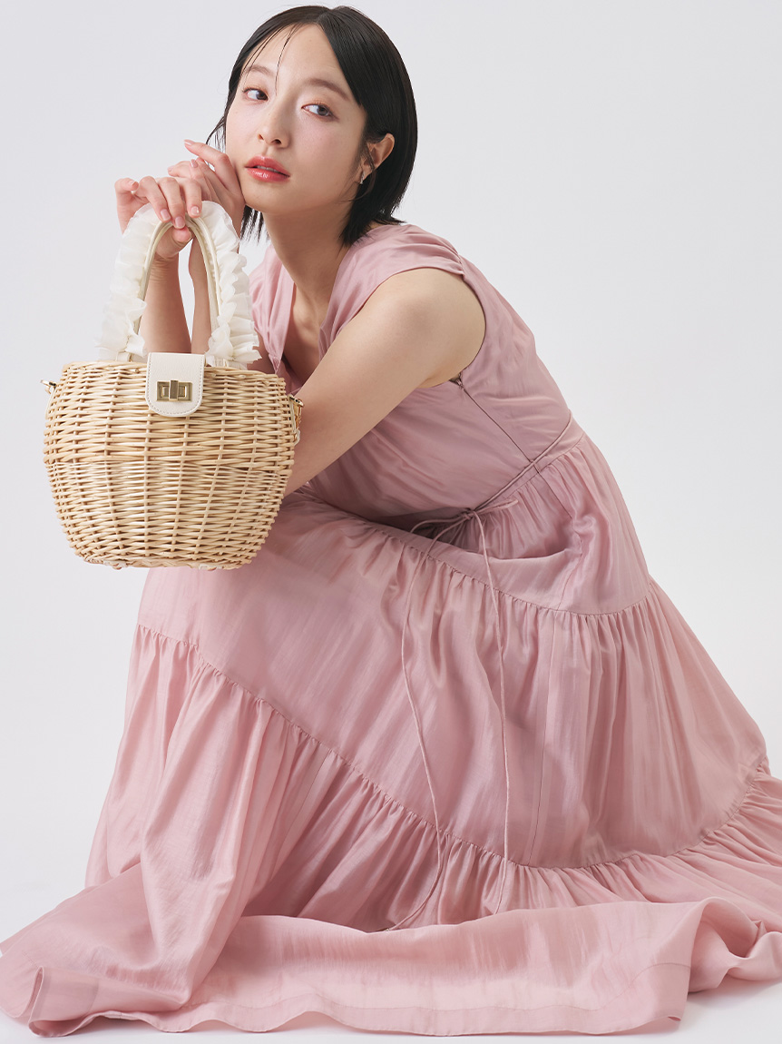 洗える】【接触冷感】シアーティアードワンピース(デイリーワンピース