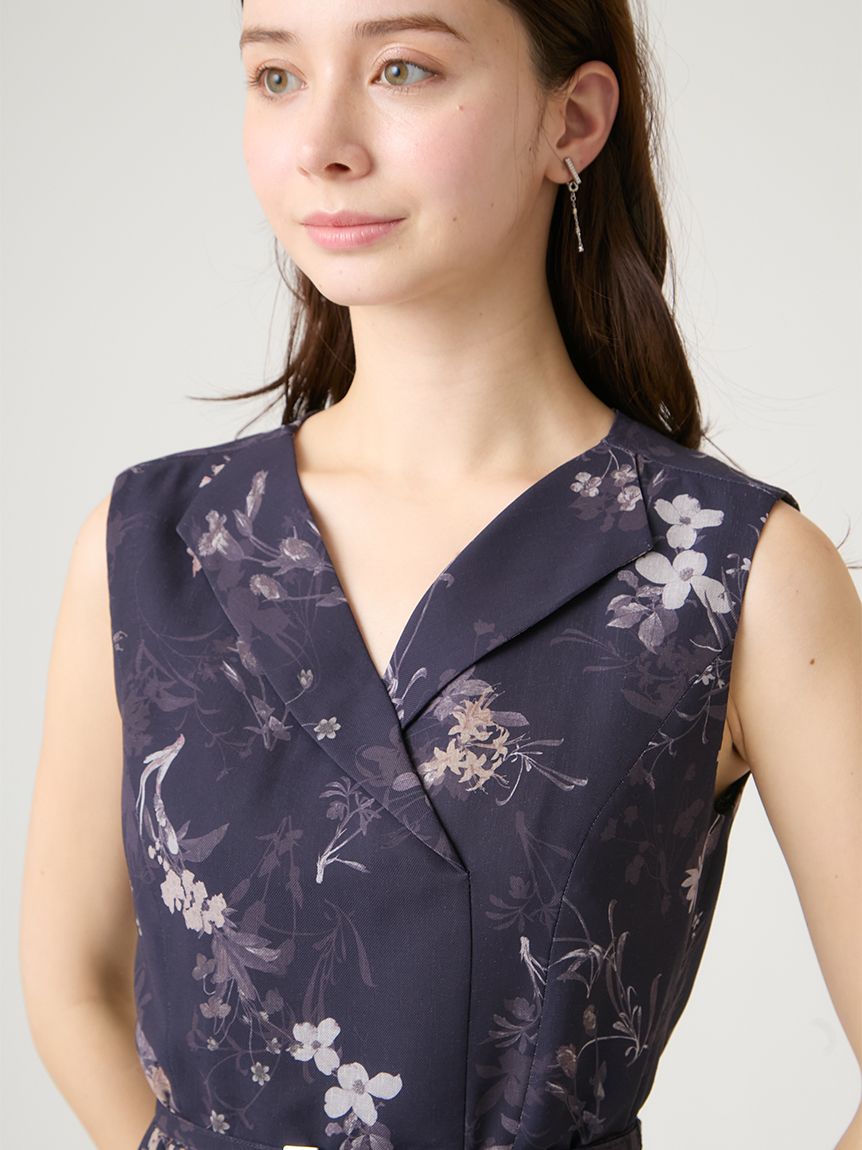 洗える】ラペルフラワーワンピース(デイリーワンピース)｜DRESS