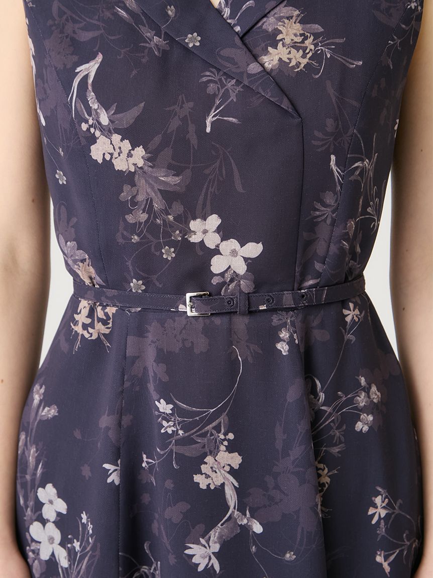 洗える】ラペルフラワーワンピース(デイリーワンピース)｜DRESS