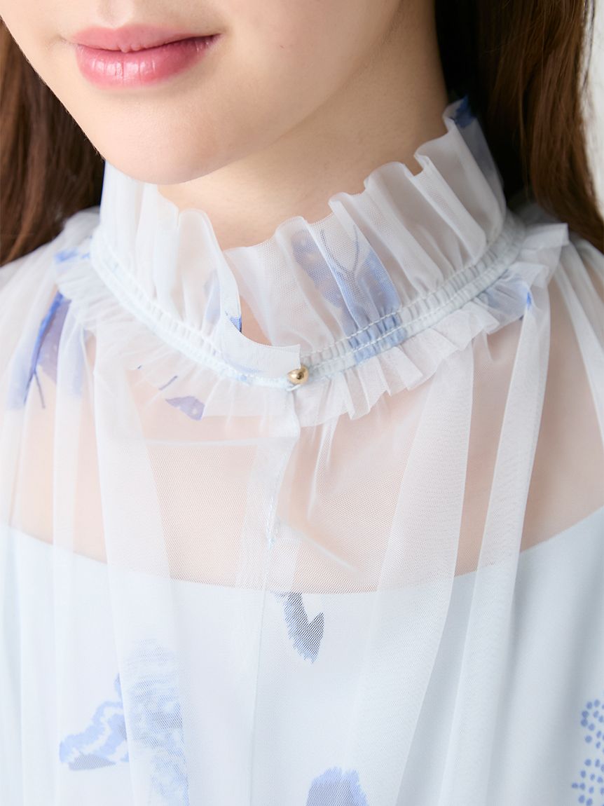 洗える】【HANAE MORI×CELFORDコラボ】バタフライプリントワンピース