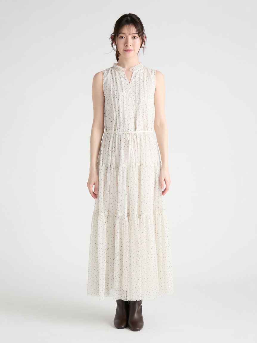 洗える】チュールティアードワンピース(デイリーワンピース)｜DRESS