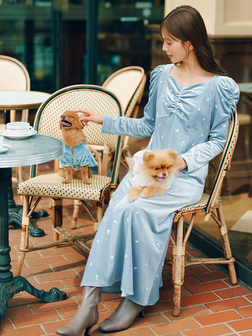 小花刺繍ベロアワンピース(ロングワンピース)｜DRESS｜CELFORD（セル