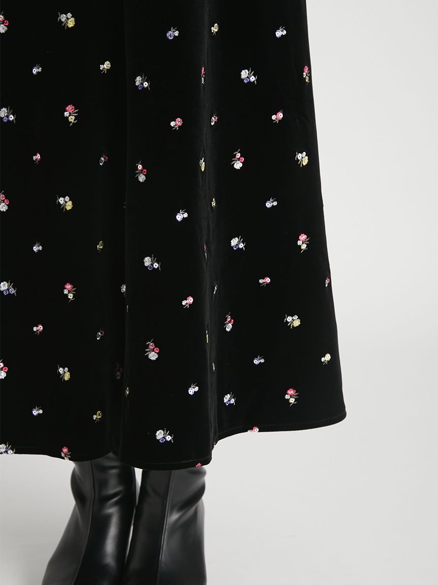 小花刺繍ベロアワンピース(ロングワンピース)｜DRESS｜CELFORD（セル