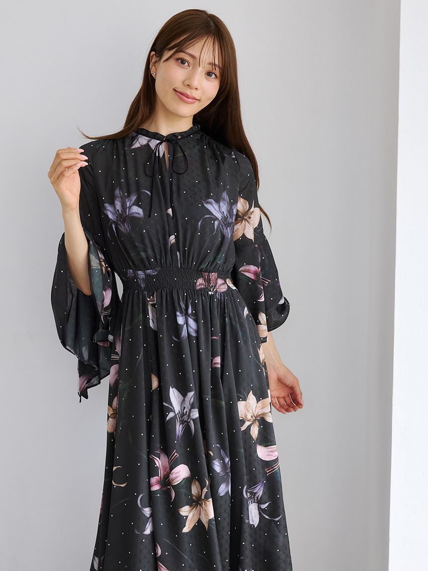 リリードットプリントワンピース(デイリーワンピース)｜DRESS（ドレス