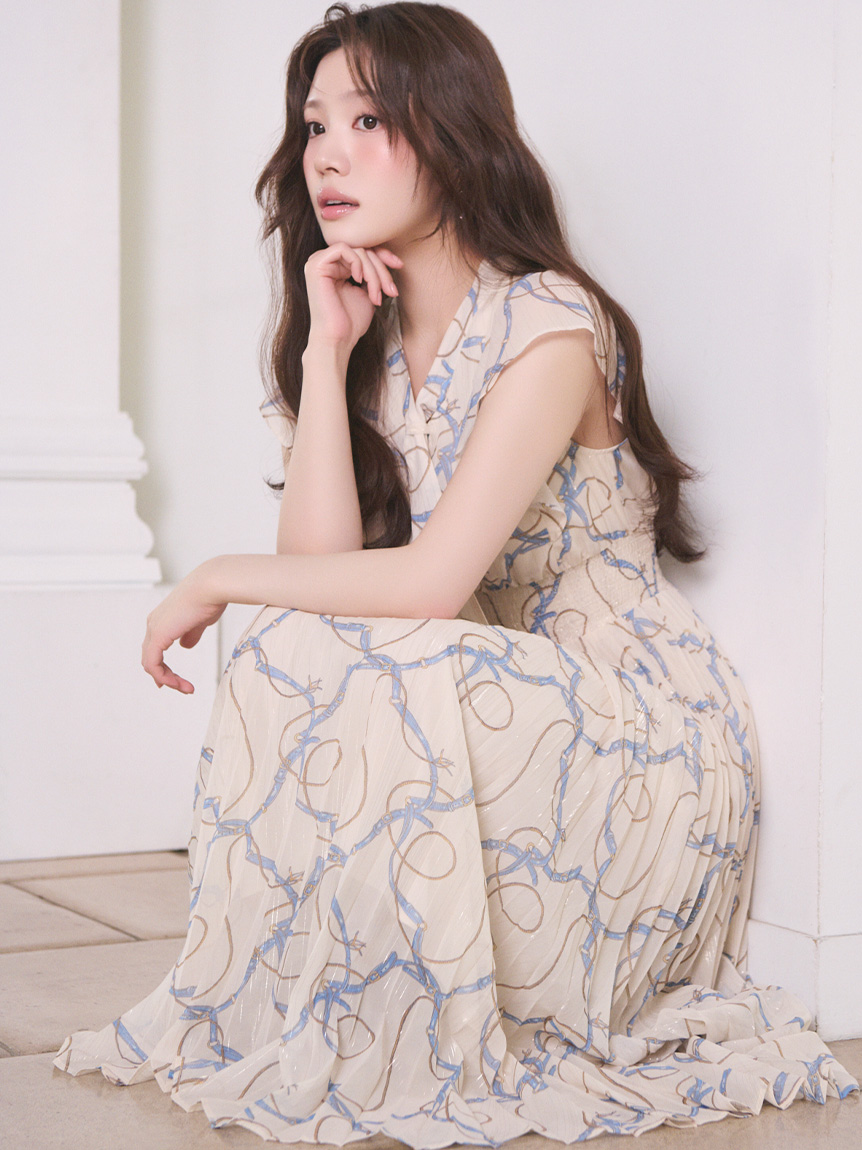 ホースベルト柄プリントワンピース(ロングワンピース)｜DRESS｜CELFORD