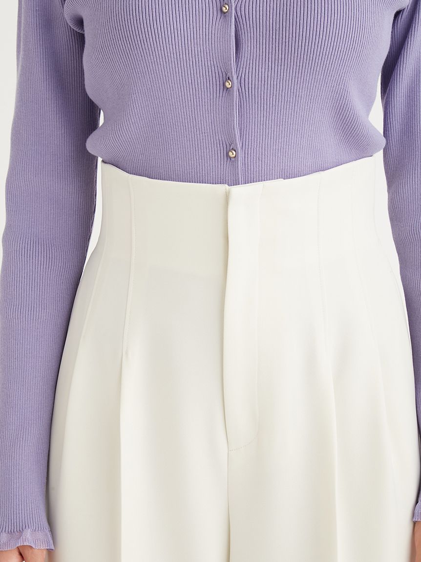 オックスハイウエストワイドパンツ | LANVIN en Bleu (Women
