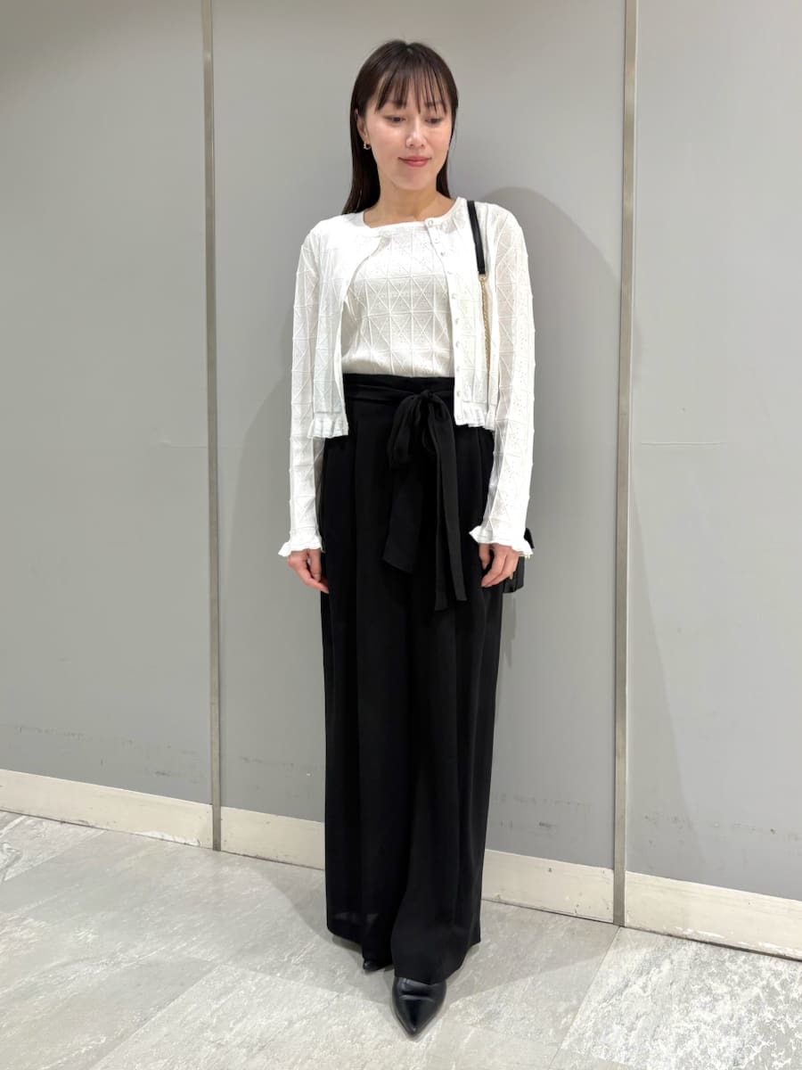 リボン付きシアーワイドパンツ(ロングパンツ)|PANTS(パンツ リボン付きシアーワイドパンツ(ロングパンツ)|PANTS(パンツ
