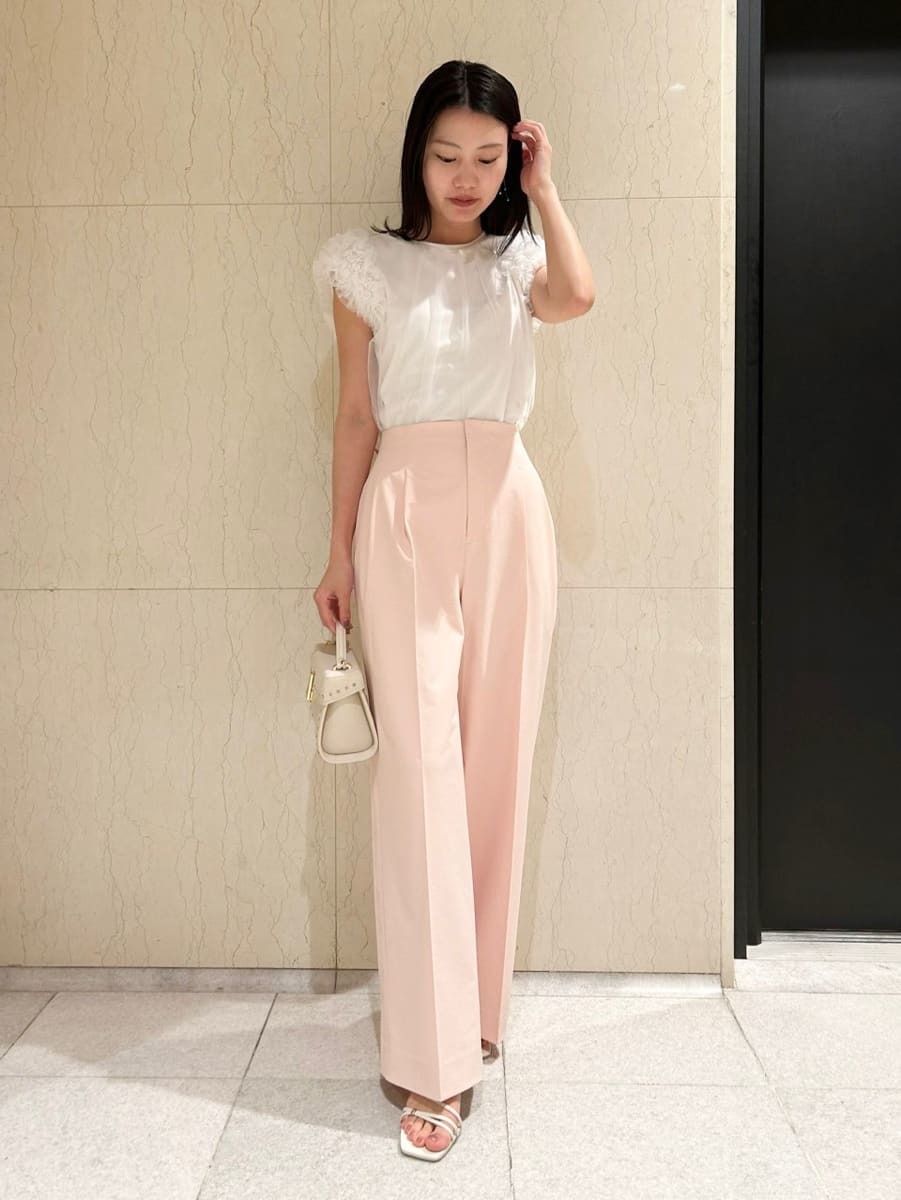 バックベルトワイドパンツ(ロングパンツ)|PANTS(パンツ バックベルトワイドパンツ(ロングパンツ)|PANTS(パンツ