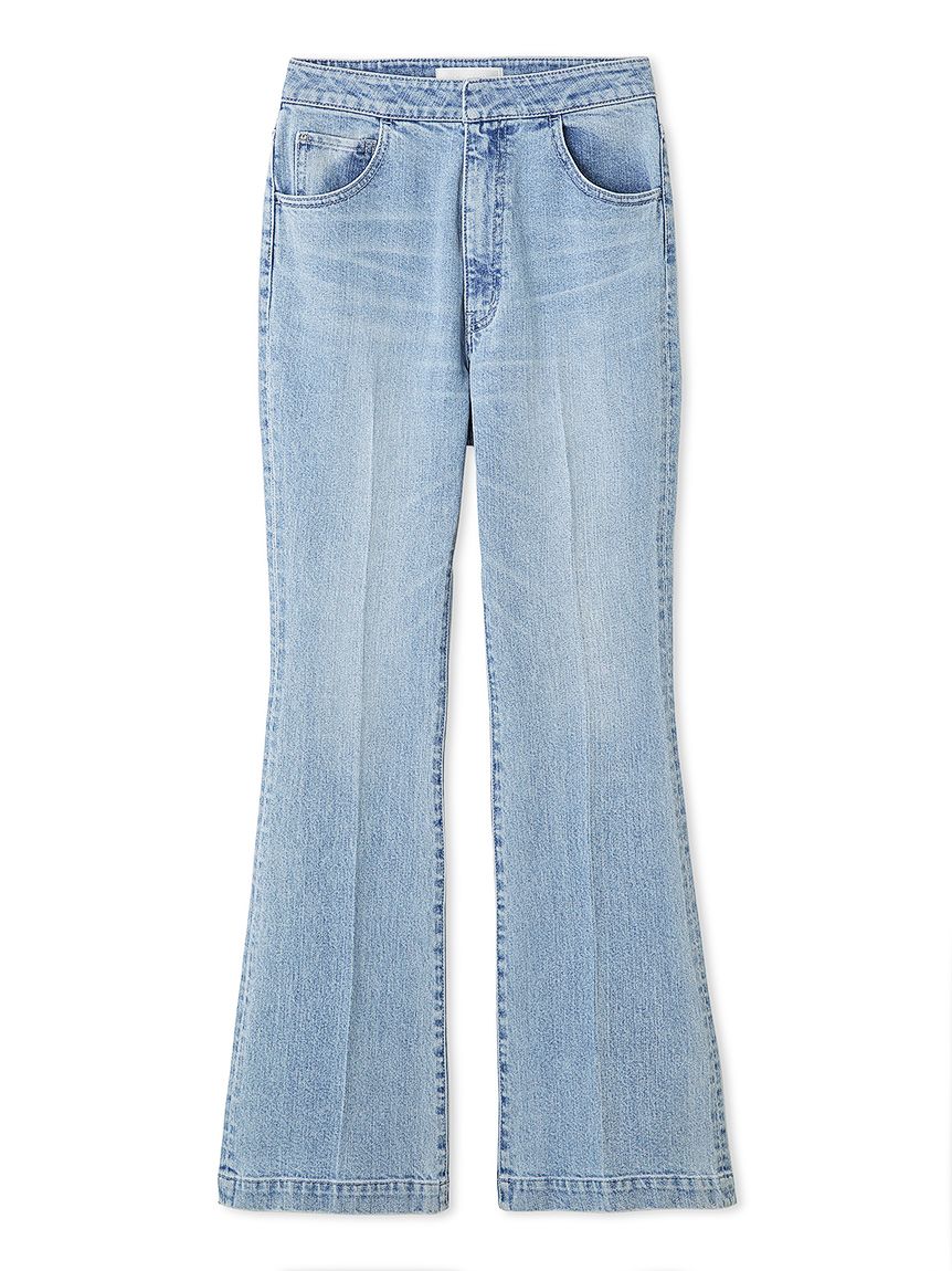 ハイウエストフレアデニムパンツ(ロングパンツ)｜PANTS（パンツ