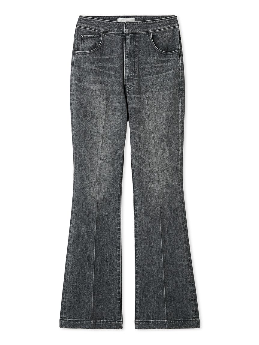 ハイウエストフレアデニムパンツ(ロングパンツ)｜PANTS（パンツ