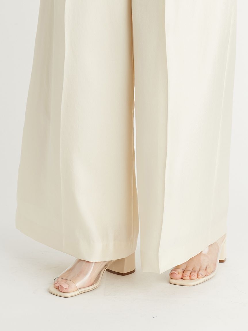 ツイルサテンワイドパンツ(ロングパンツ)｜PANTS（パンツ