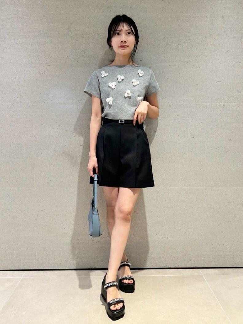 ベルト付きハイウエストショートパンツ(ショートパンツ)｜PANTS