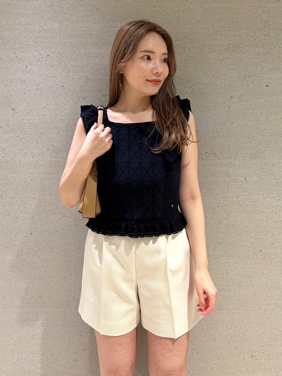 ベルト付きハイウエストショートパンツ(ショートパンツ)|PANTS ベルト付きハイウエストショートパンツ(ショートパンツ)|PANTS